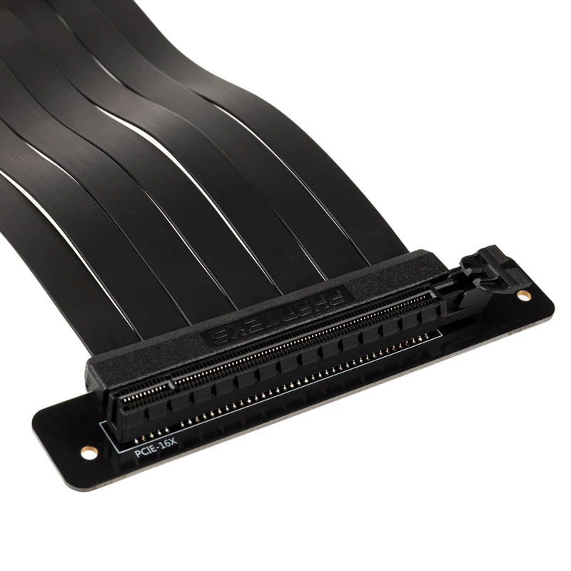 Cabo ribbon riser PHANTEKS PCIe x16, 90 Graus, 22 cm – preto
