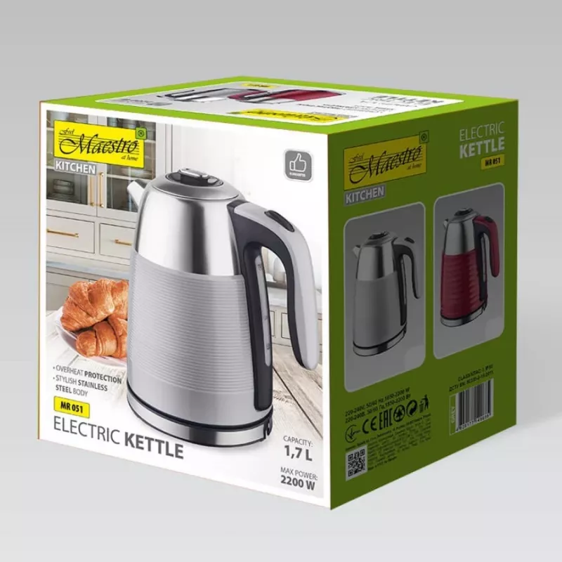 Chaleira elétrica MAESTRO 1,7 l 2200 W Vermelho