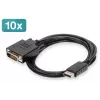 Cabo adaptador Digitus DisplayPort – DVI, pack de 10