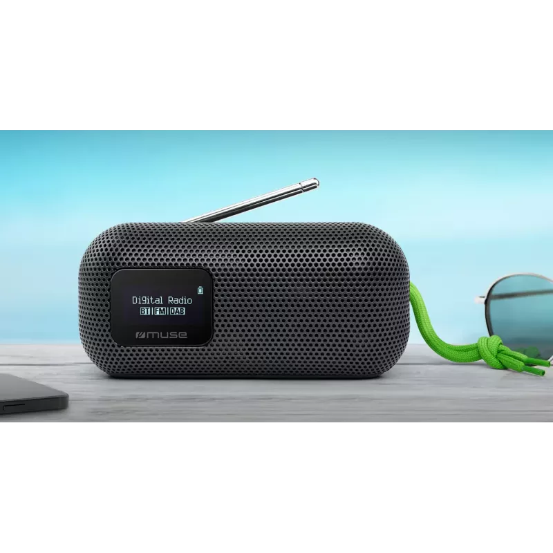 Altifalante com rádio FM Muse | M-750 FBT | 10 W | à prova de água | Bluetooth | preto | portátil | ligação sem fios