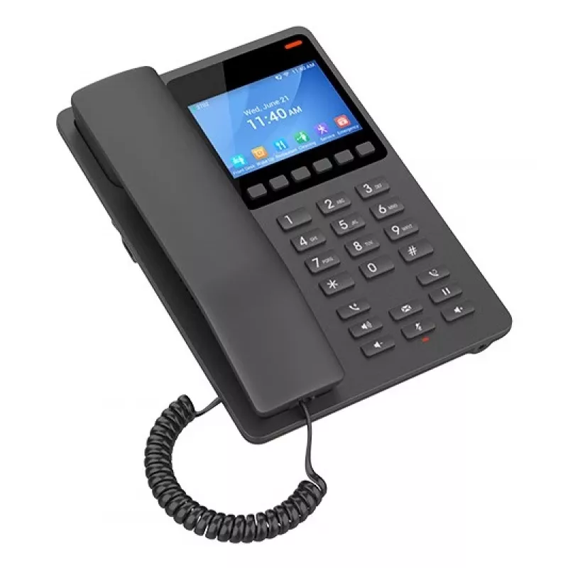 Telefone IP Grandstream Networks GHP631W preto 2 linhas LCD Wi-Fi