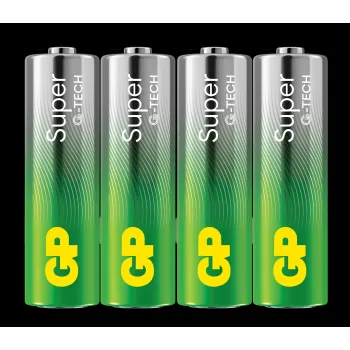 Pilhas alcalinas LR6/ AA GP Super pack de 4