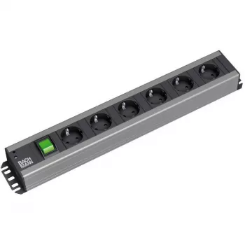 Unidade de distribuição de energia Bachmann 300.003 6 tomadas AC 2U preto cinzento