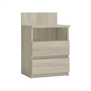 Mesa de cabeceira top e shop M1 SONOMA MAT, acabamento carvalho, 2 gavetas, 400×320×590 mm