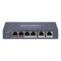 Switch gerido Hikvision DS-3E1106HP-EI 6 portas PoE Fast Ethernet