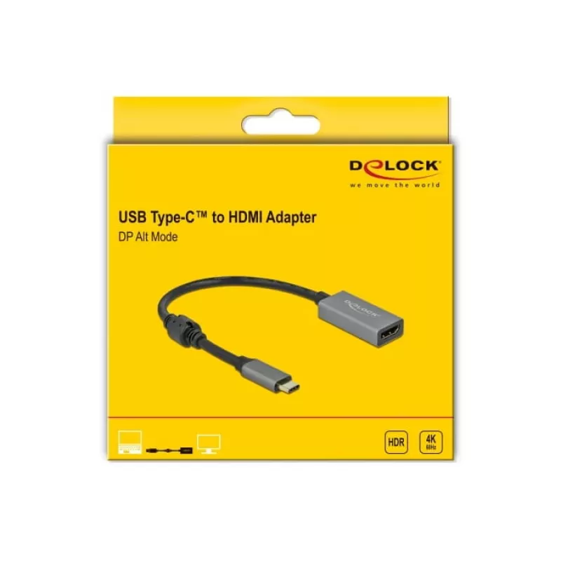 Adaptador USB Type-C para HDMI ativo DeLOCK 66571