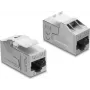 Módulo Keystone DELOCK 91122 – conector RJ-45 plano, prateado/branco, 16×32,8×20 mm