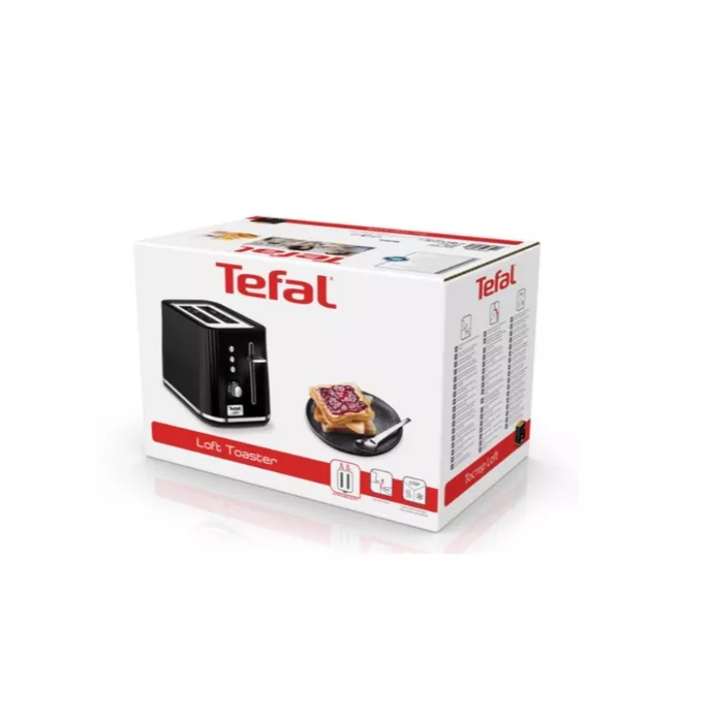 Torradeira Tefal Loft 2S TT761838, 2 fatias, preta