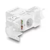 Delock 90799 Módulo Keystone RJ45 para LSA Cat.6 UTP, sem ferramentas, com tampa anti-poeira, branco/preto