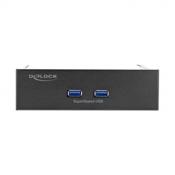 Painel frontal DeLOCK 5,25 polegadas 2 x portas USB 5 Gbit/s Type-A