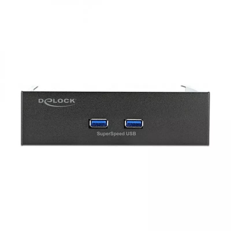 Painel frontal DeLOCK 5,25 polegadas 2 x portas USB 5 Gbit/s Type-A