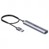 Hub USB Unitek H1208CGY01 — 4 portas USB 3.0 (5 Gbit/s), compatível com USB 2.0, alumínio