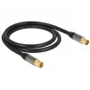 Cabo coaxial RG-6/U DeLOCK 88922 1 m IEC preto