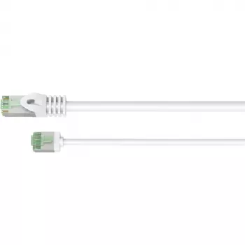 Cabo de rede Goobay CAT 8.1 ultra-flexível fino U/FTP branco - ficha extra-curta 99,9% (74360)