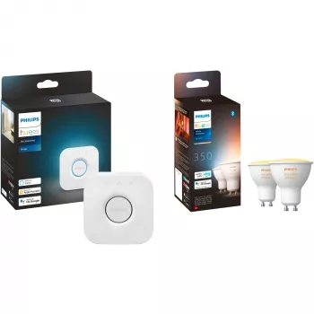 Lâmpadas LED GU10 pack duplo com Hue Bridge – Philips Hue White Ambiance, substitui 35W