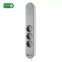 Extensão elétrica Hombli HBPO-0108 — 3 tomadas Type E AC, 230V 16A, interior, branco/cinzento
