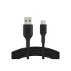 Cabo entrançado USB-C para USB-A 3 m preto