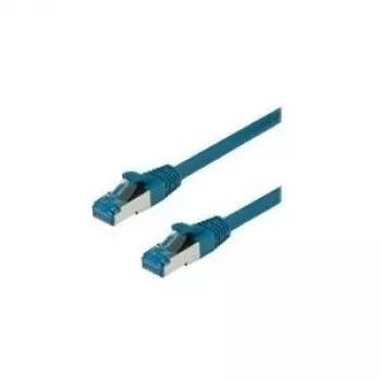 VALUE - Cabo de patch - RJ-45 (M) para RJ-45 (M) - 1,5 m - SFTP, PiMF - CAT 6a - isento de halogéneos, moldado, proteção da patilha, fio flexível - azul (21.99.1994)