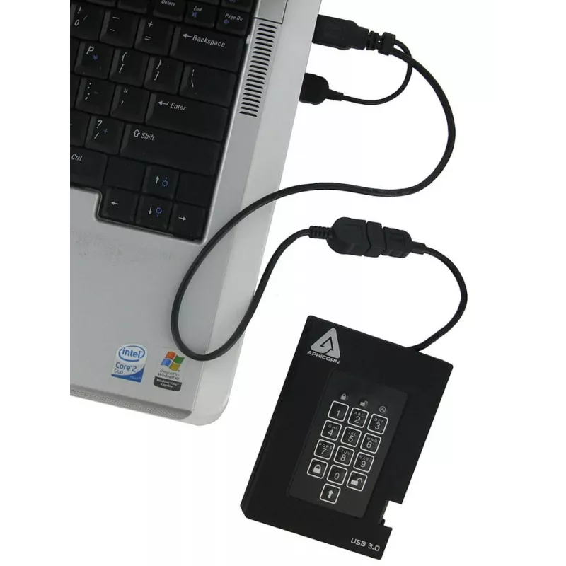 Unidade SSD Apricorn 512 GB 2,5 polegadas USB 3.2 Gen 1 A25-3PL256-S512F