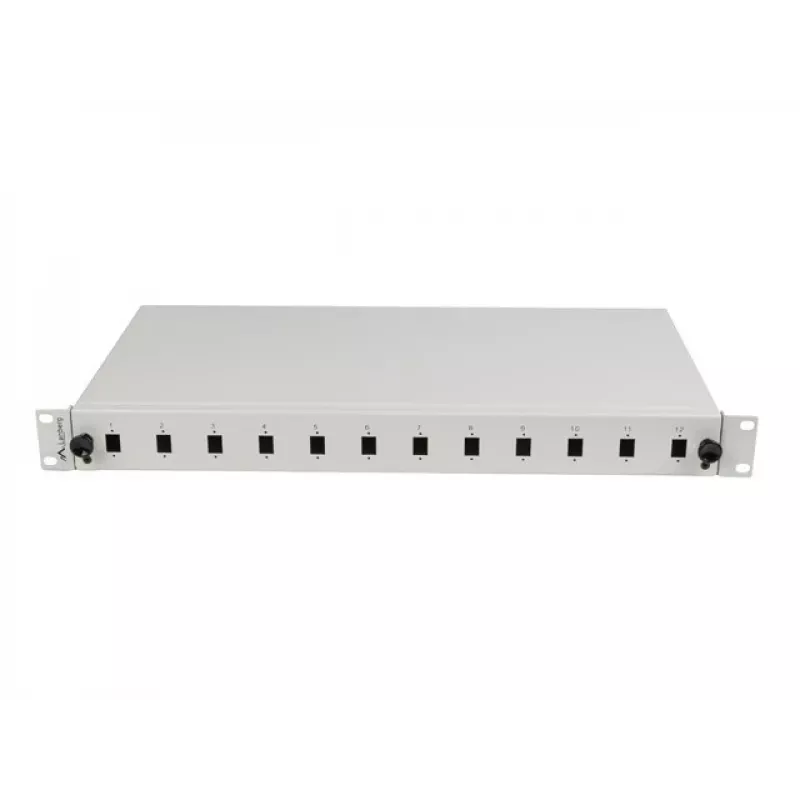 Patch panel Lanberg FOP1-12SS-LDS cinzento ABS aço 19 polegadas