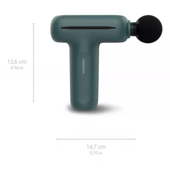 Massageador muscular Medisana MG 200 com 4 cabeças, vibração, 3000 rpm, amplitude de 8 mm, Li-Ion 7,4V, carregamento USB