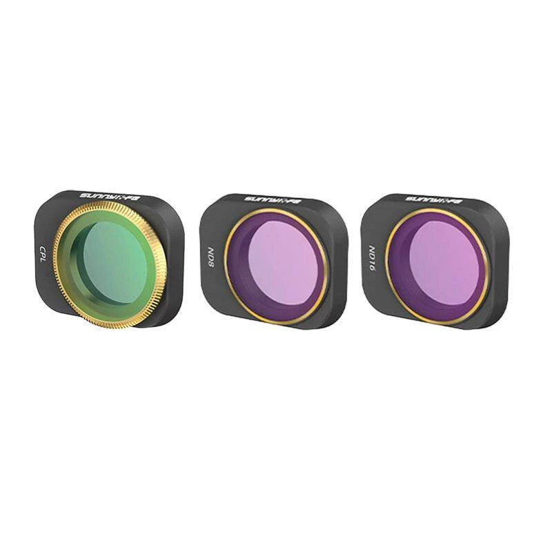 Conjunto de 3 filtros CPL+ND8+ND16 Sunnylife para DJI Mini 3 Pro (MM3-FI415)