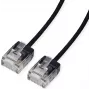 Cabo de rede UTP ROLINE Cat.6A RJ45 ultra curto preto 0,5 m - Rede - CAT 6a (21.15.4460)