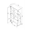 Armário de arrumação cama meble ALMA 90x41,5x170 cm caxemira — autónomo, para colocar na parede
