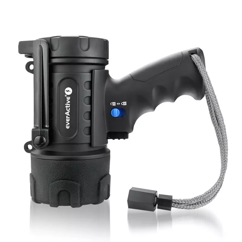 everActive SL-500R Hammer Projetor LED recarregável, 500 lm, IP67, USB-C, Preto