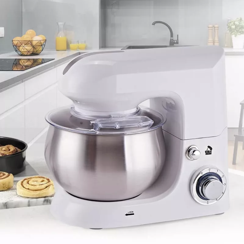 Batedeira planetária Maestro MR-559, copo de aço inoxidável de 5,0 L, 2000 W, 6 velocidades, botão rotativo