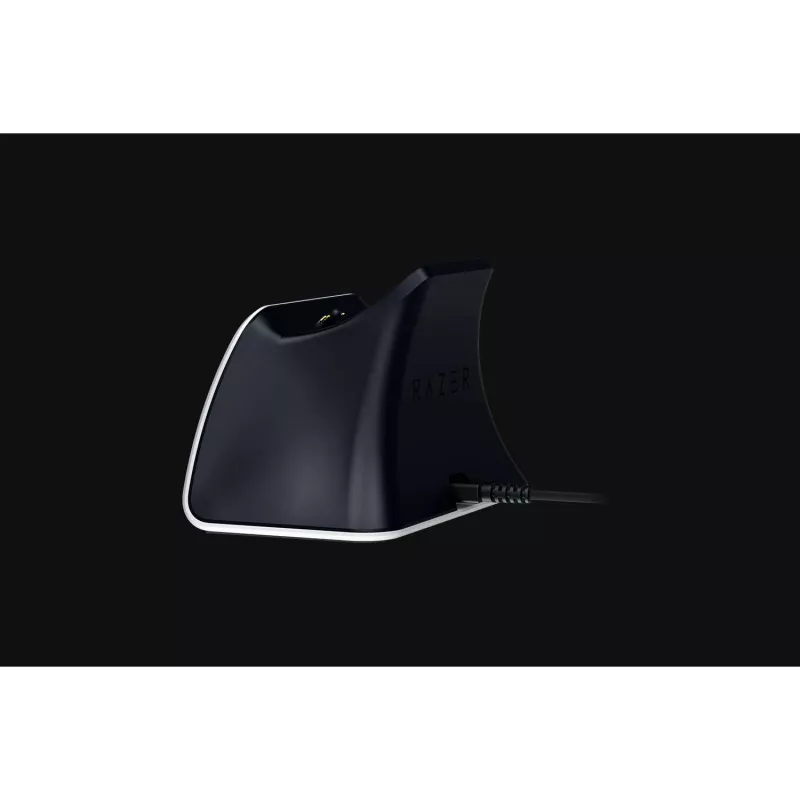 Razer RC21-01900100-R3U1 base de carregamento rápido para comandos PlayStation 5 DualSense, cabo USB-C para USB-A, branca