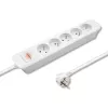 Extensão de energia Qoltec 50276 1,8 m 5 tomadas AC Interior Branco