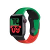 Pulseira Apple 40mm preta Unity Sport Band M/L preto verde vermelho