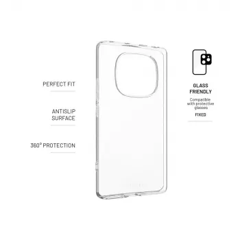Capa traseira FIXED para Xiaomi Redmi Note 14 Pro 4G, capa de proteção TPU transparente