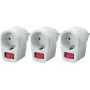 Tomada de parede comutável pack de 3 Basetech 1 polo branco