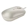 Rato de escritório com fios Lenovo 540 ambidestro USB Type-C ótico 2400 DPI areia