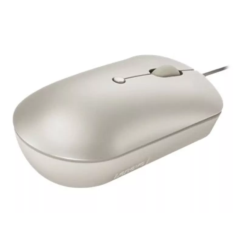 Rato de escritório com fios Lenovo 540 ambidestro USB Type-C ótico 2400 DPI areia