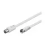 Cabo de ligação SAT/antena Wentronic Goobay, branco, 5 m - ficha F ficha IEC/coaxial (11728)