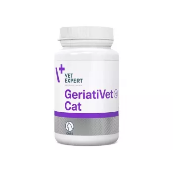 Suplemento alimentar VETEXPERT GeriatiVet gato cápsulas 60 unidades — apoio para gatos idosos, promoção da função cerebral, sem glúten e sem soja