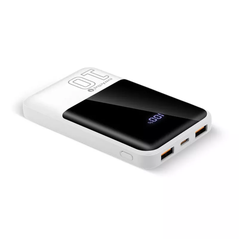 Powerbank everActive EB-10Q 10.000 mAh, 2× saídas USB, 22,5W QC4.0