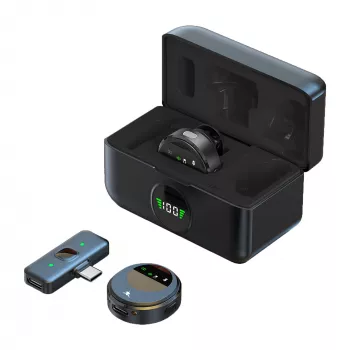 Microfone lavalier sem fios White Shark DSM-06 Tassa, USB-C, preto
