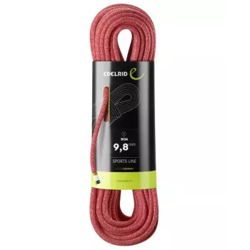 Corda de escalada Edelrid 9,8 mm vermelha, 70 m, poliamida, 1 unid.