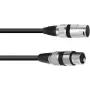 Cabo de áudio XLR 3 pinos Omnitronic 3022050N 5 m preto