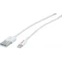 ROLINE - Cabo Lightning - Lightning (M) para USB (M) - 15 cm - Blindado - branco - Moldado - para Apple iPad/iPhone/iPod (Lightning) (11.02.8326)