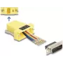 DeLOCK 67110 Kit de montagem de D-Sub 15 pinos macho para RJ45 fêmea, amarelo