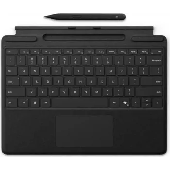 Cobertura de teclado Microsoft Surface Pro 10 com tecla CoPilot e suporte para caneta fina Pen 2 – preta