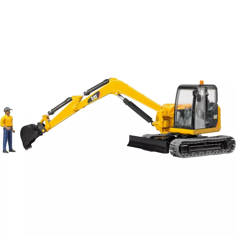 Brudder CAT mini-escavadora com operário