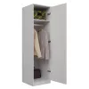 Armário de roupa Top e Shop SD-50 BI com 5 prateleiras, 1 porta, estrutura branca