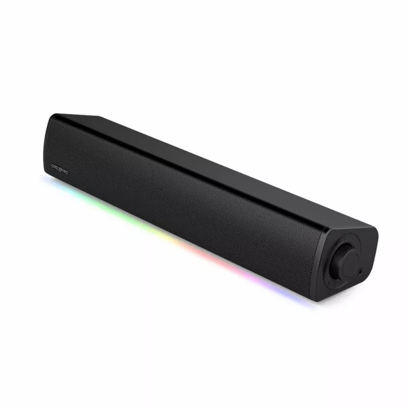 Sound Blaster GS3 barra de som compacta para gaming com RGB e tecnologia SuperWide, alimentada por USB, Bluetooth 5.4, saída para auscultadores para PC e Mac