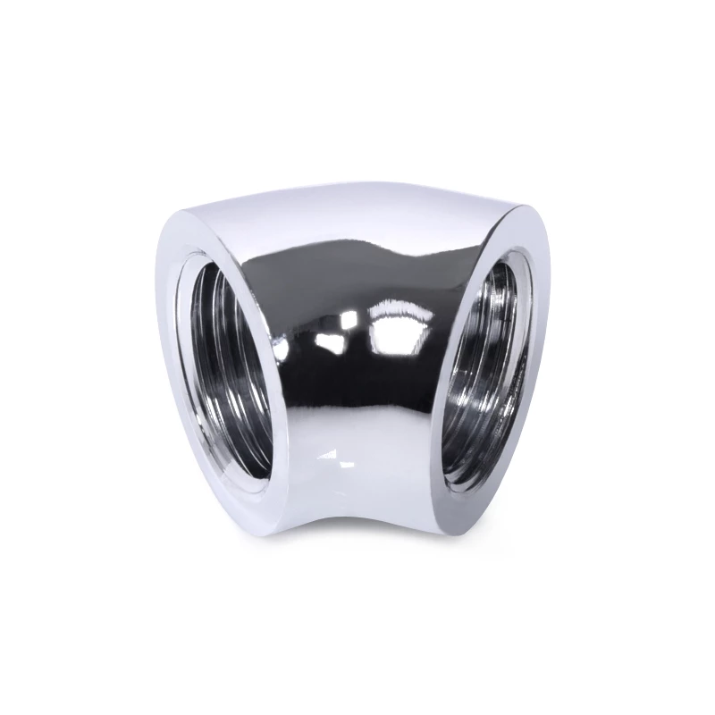 Alphacool 17593 conector de mangueira a 45°, G1/4 fêmea para G1/4 fêmea, cromado